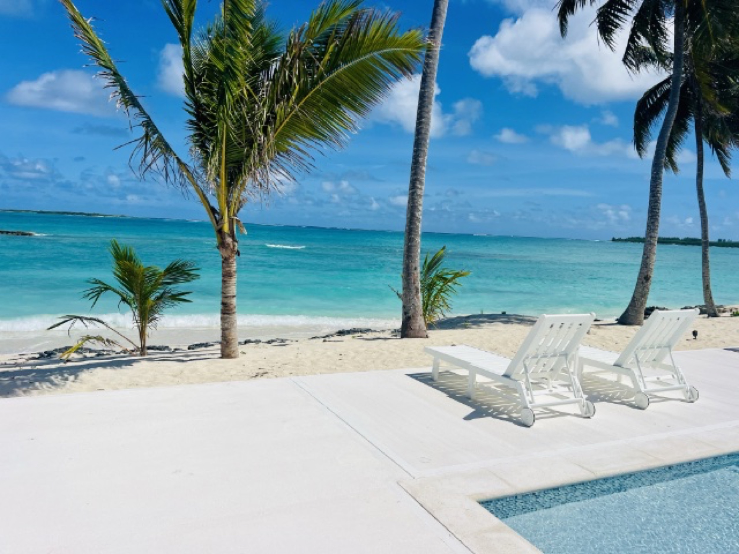 Back of house at night Exuma, Bahamas